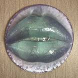 Butterfly Pea Tea and Cream Parted Lips by Farnaz Harouni
