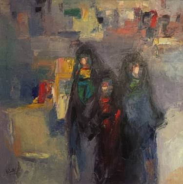 Print of People Paintings by Ghassan Abulaban