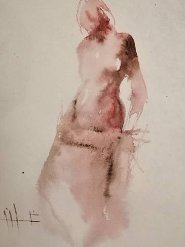 Print of Figurative Nude Paintings by Ghassan Abulaban