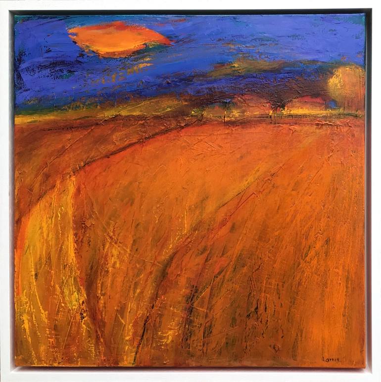 Orange Landscape Painting by Luba Arnold Larnie Saatchi Art