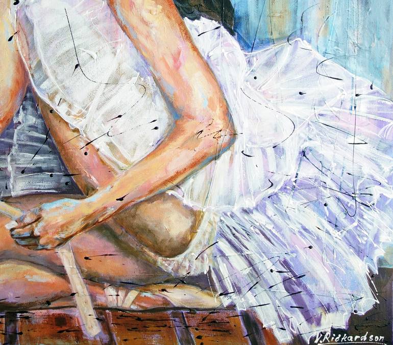 Original Abstract Expressionism People Painting by Viktoriya Richardson