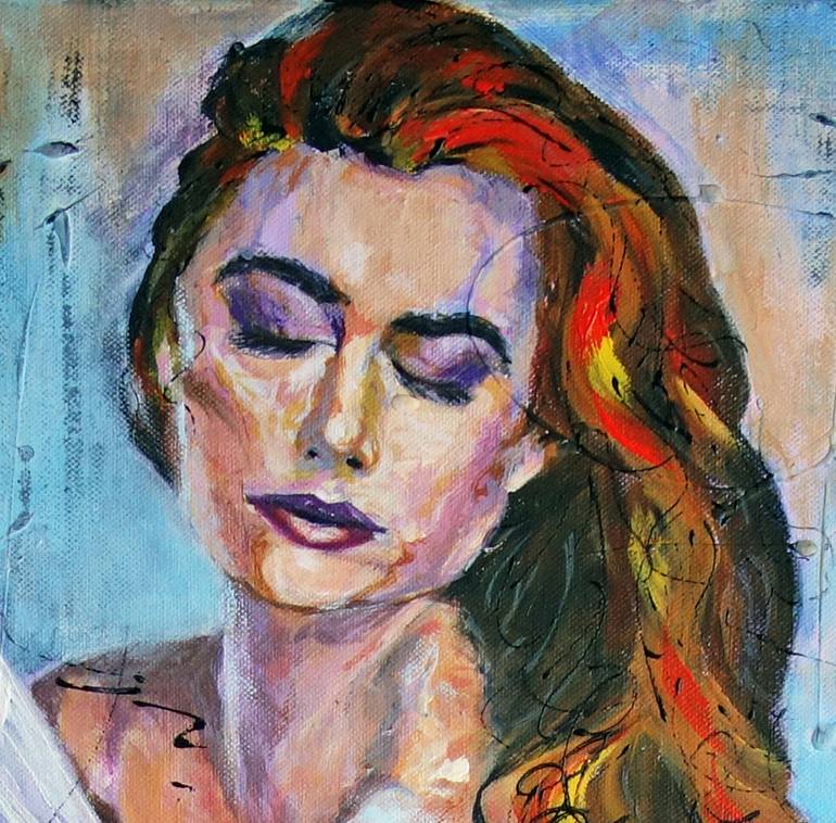 Original Abstract Expressionism People Painting by Viktoriya Richardson