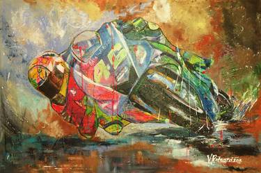 Print of Motorbike Paintings by Viktoriya Richardson