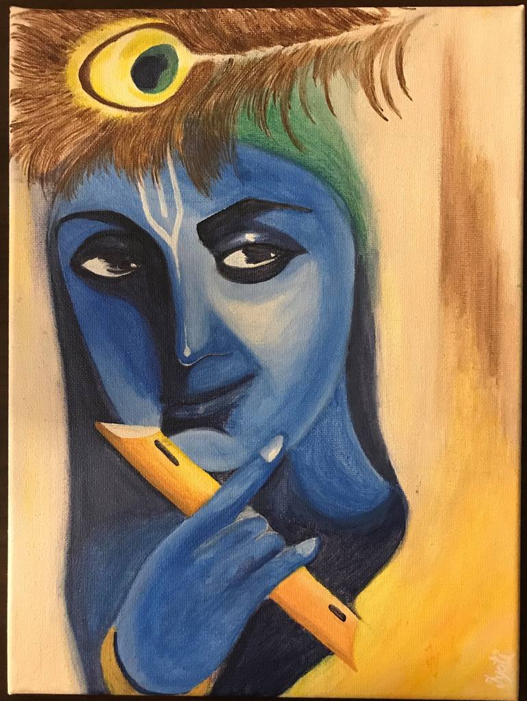 Krishna Painting by Jyoti Gurav | Saatchi Art