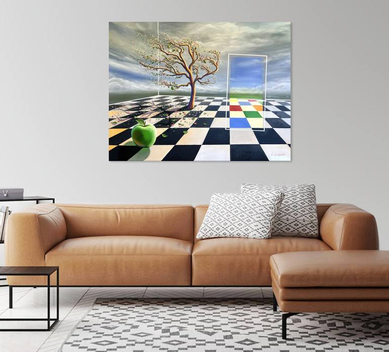 Original Artificial Intelligence Fantasy Painting by Elena Guryeva