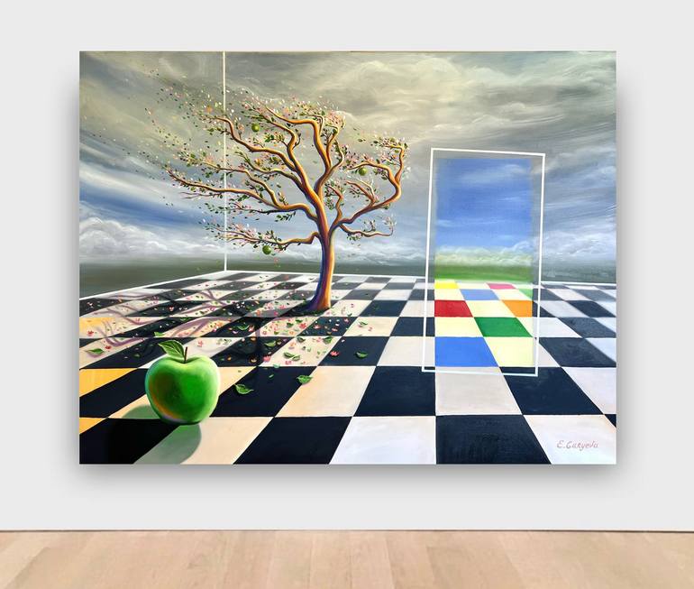 Original Artificial Intelligence Fantasy Painting by Elena Guryeva