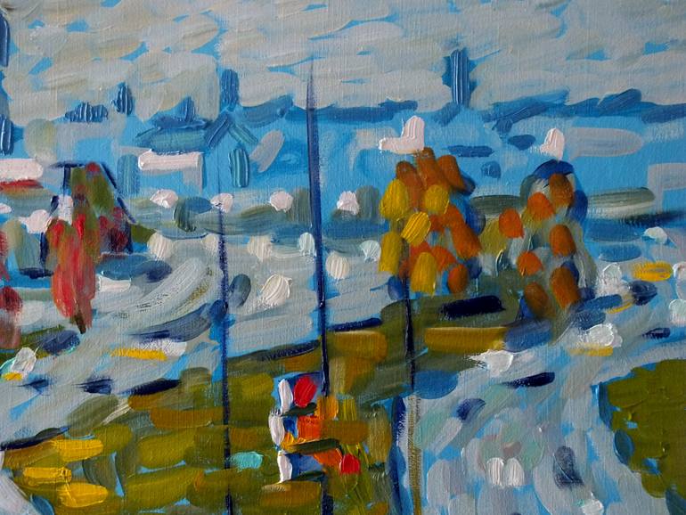 Original Abstract Expressionism Landscape Painting by Sergejs Kitajevs