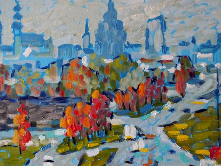 Original Abstract Expressionism Landscape Painting by Sergejs Kitajevs