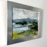 Lake Study II in silver frame, left side