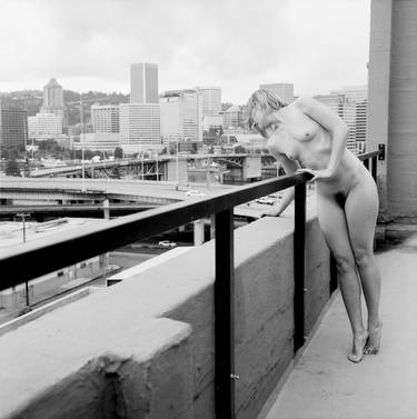 Nude - Portland Cityscape, Silver Gelatin Print - Limited Edition of 15 thumb
