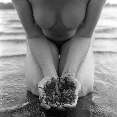 Nude - Digging In The Sand, Silver Gelatin Print - Limited Edition of 15 thumb