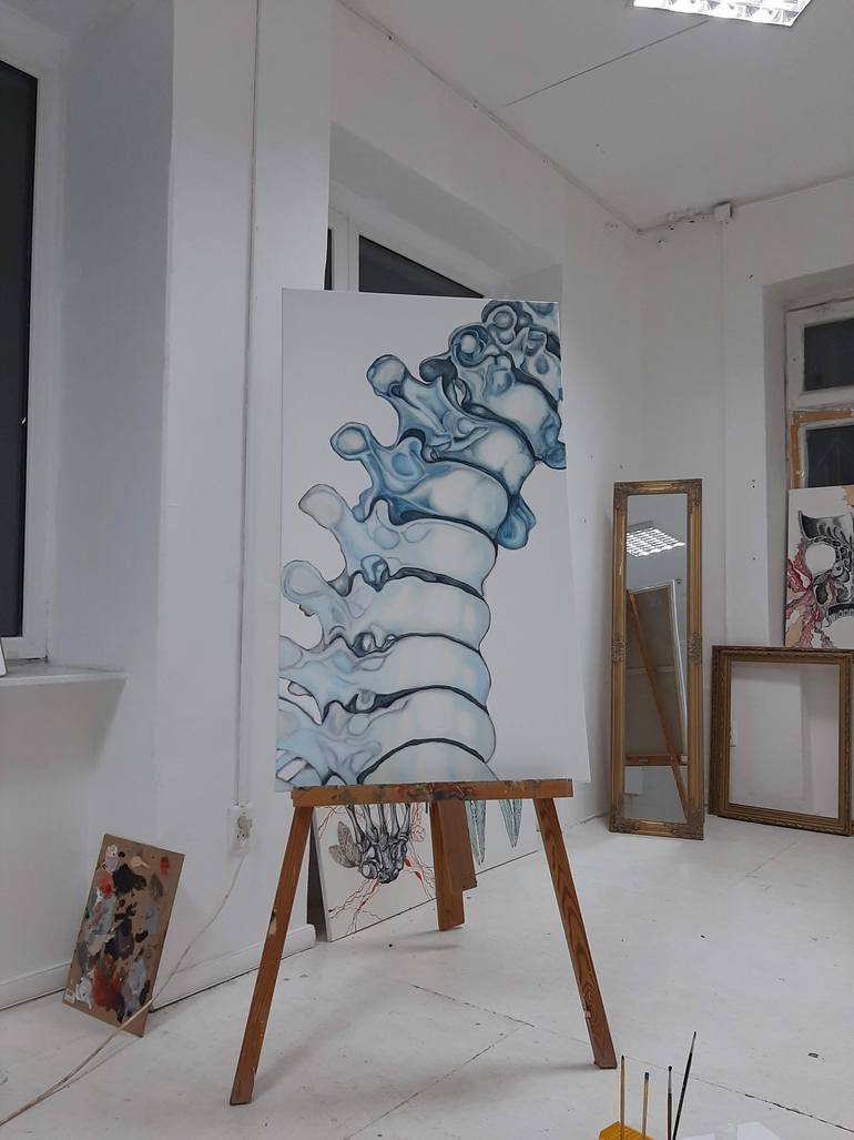 Original Conceptual Science/Technology Painting by Iryna Larycheva