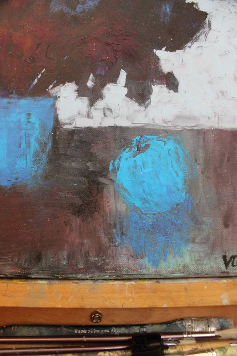 Original Abstract Expressionism Still Life Painting by Valentina Gaychuk