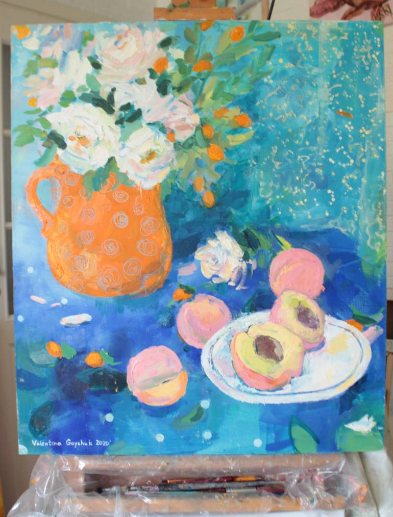 Original Impressionism Still Life Painting by Valentina Gaychuk