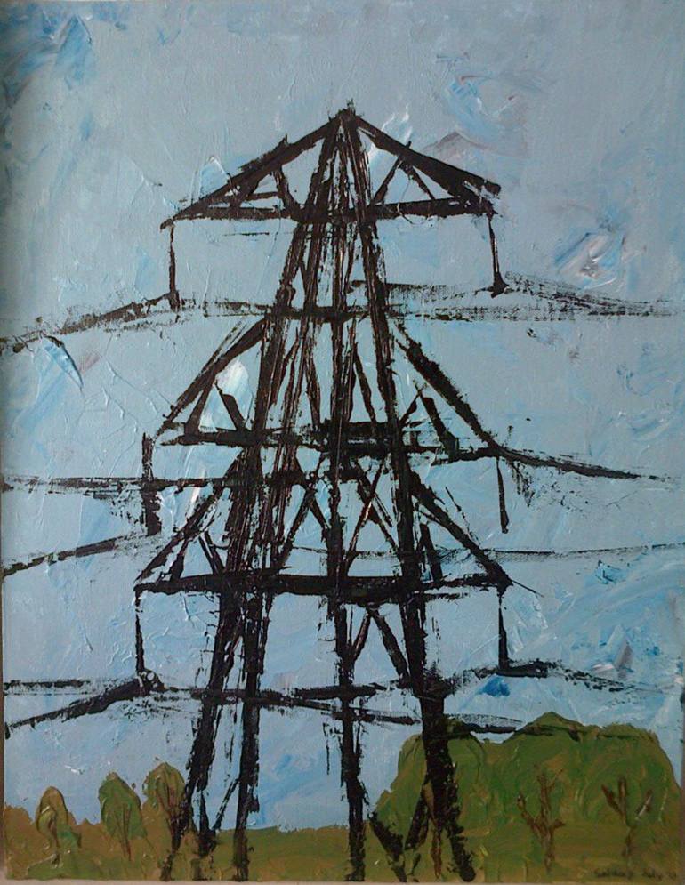 Pylon #2 Painting by Satdeep Grewal | Saatchi Art