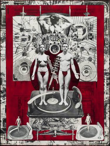 Original Dada Erotic Collage by Marco Logsdon