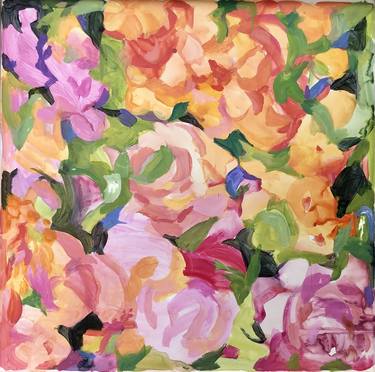 Original Abstract Expressionism Floral Paintings by Cindy Sacks