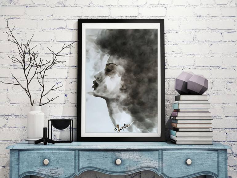 Original Art Deco People Drawing by Olga Somka