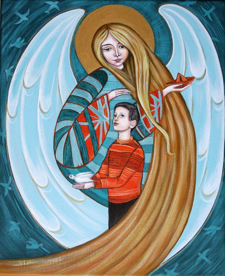 Print of Art Deco Children Paintings by Nadiia Krushynska