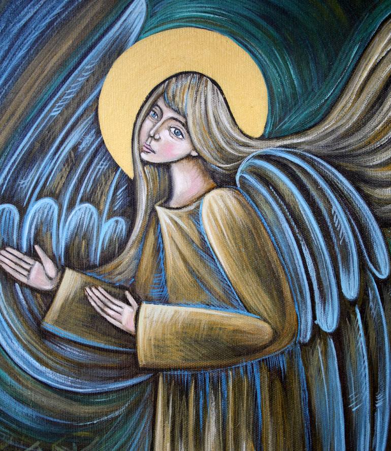 Original Religion Painting by Nadiia Krushynska