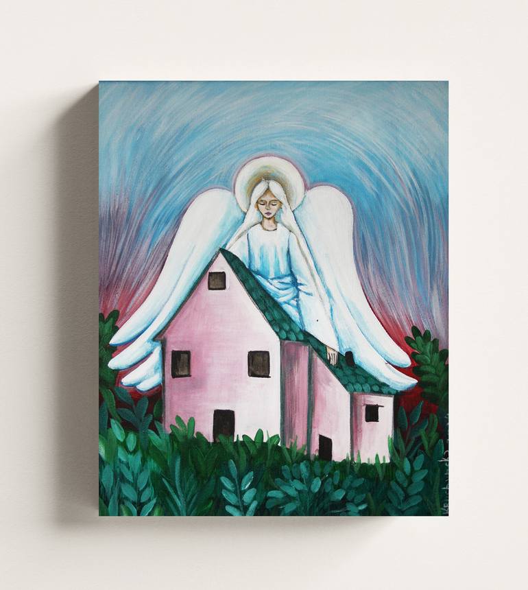 Original Figurative Religion Painting by Nadiia Krushynska