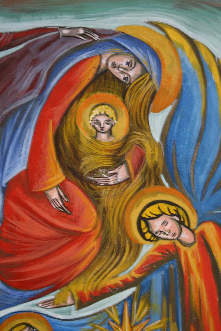 Original Figurative Religious Painting by Nadiia Krushynska