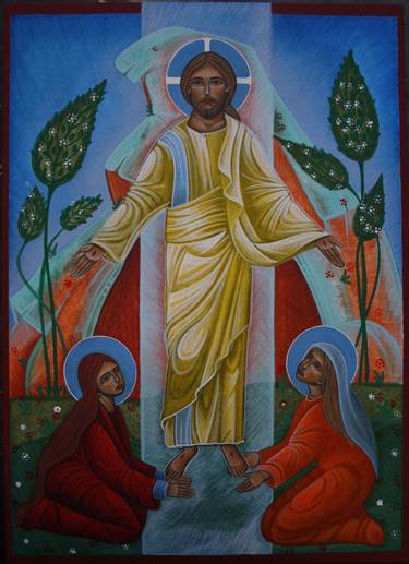 The Visitation Of Risen Christ To Two Maries Painting By