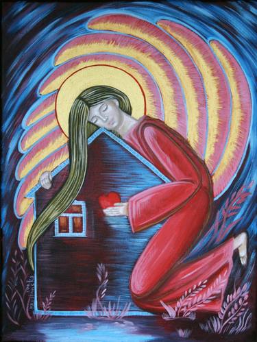 Original Modern Religious Paintings by Nadiia Krushynska