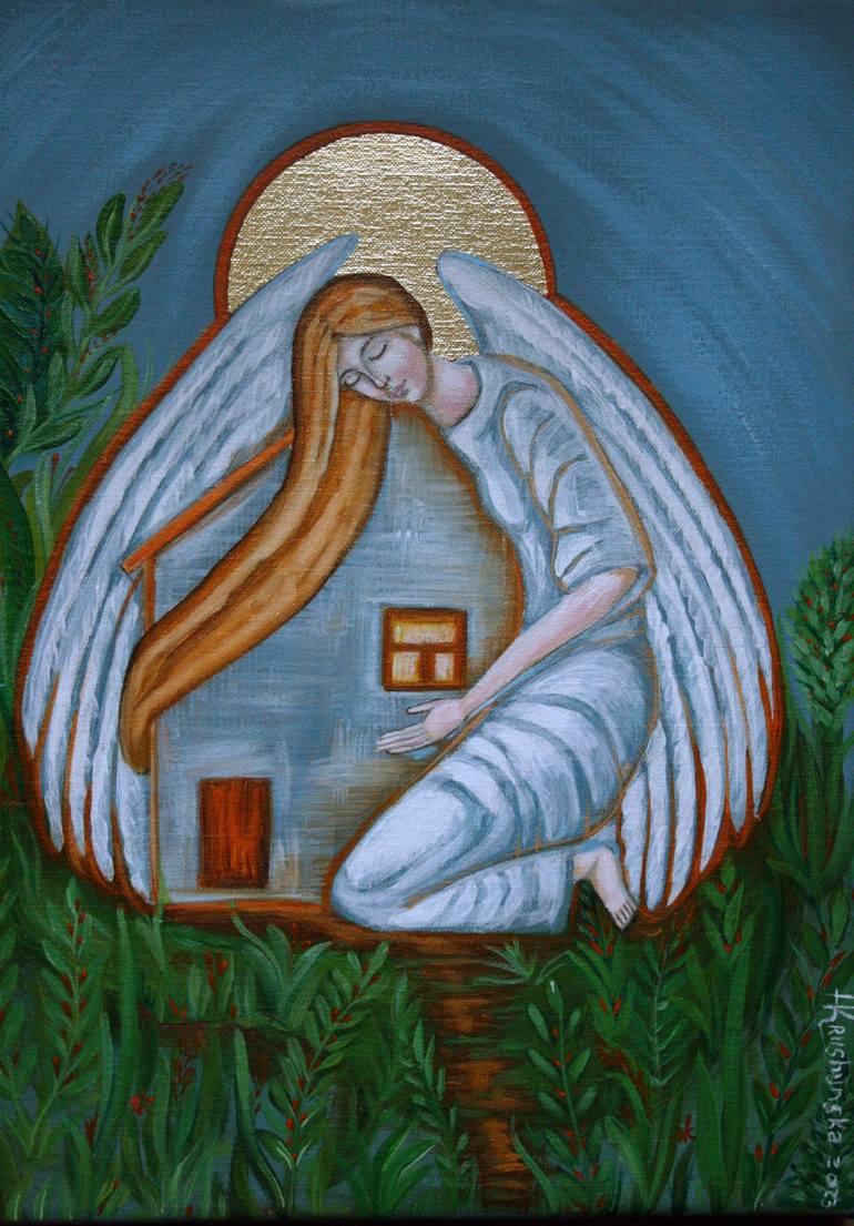 Original Religious Painting by Nadiia Krushynska