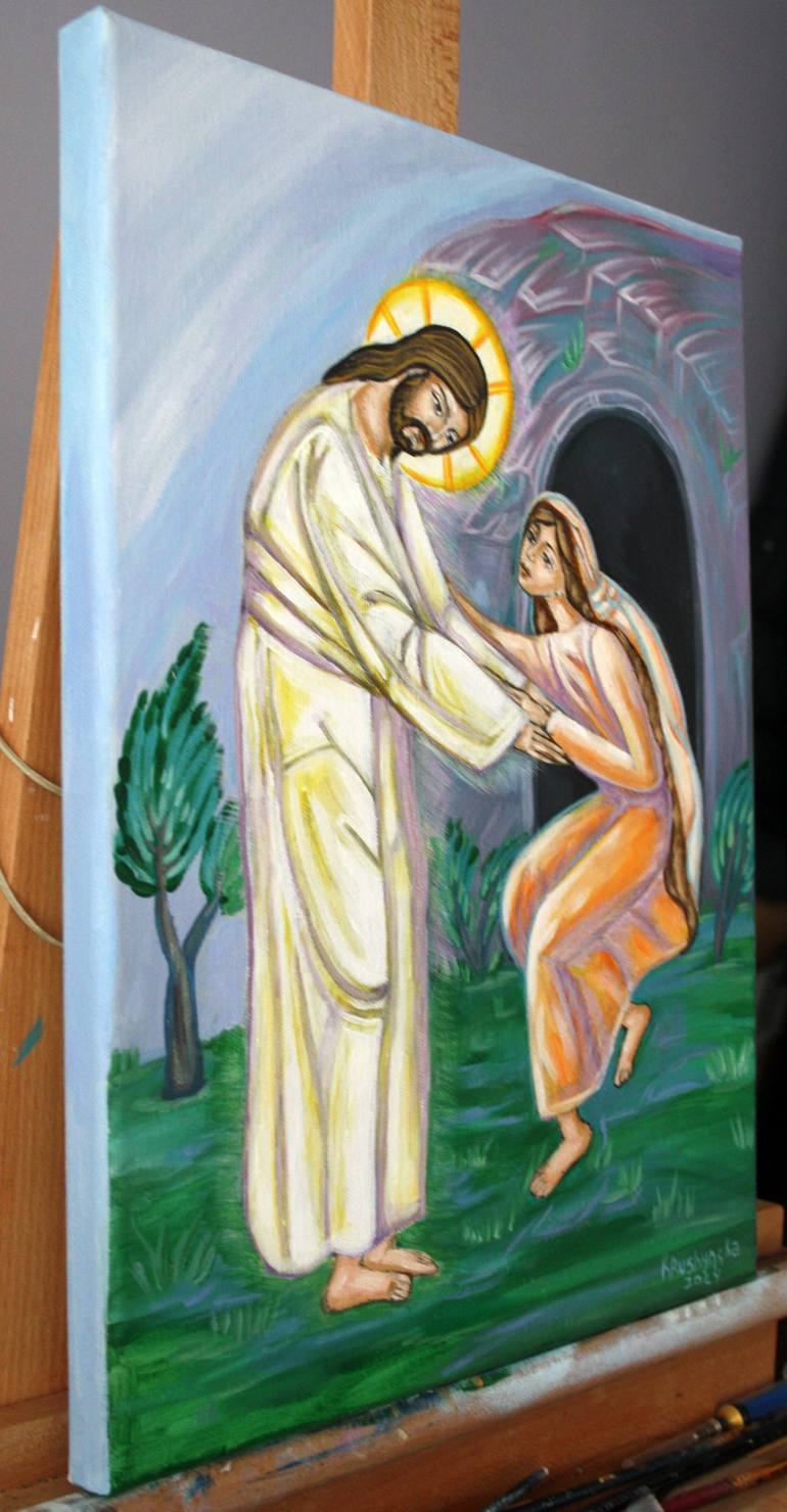 Original Impressionism Religious Painting by Nadiia Krushynska