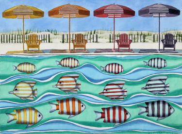 Print of Modern Beach Paintings by Cory Clifford