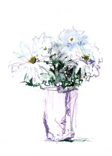 Print of Floral Mixed Media by Gulsum Tokbayeva