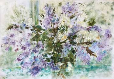 Print of Floral Paintings by Gulsum Tokbayeva