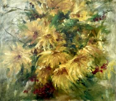 Original Impressionism Floral Paintings by Gulsum Tokbayeva