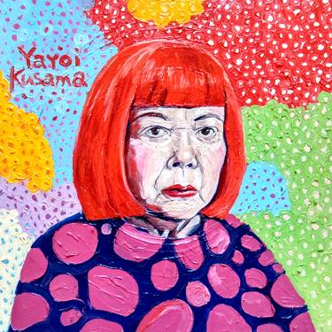 Yayoi Kusama oil portrait thumb