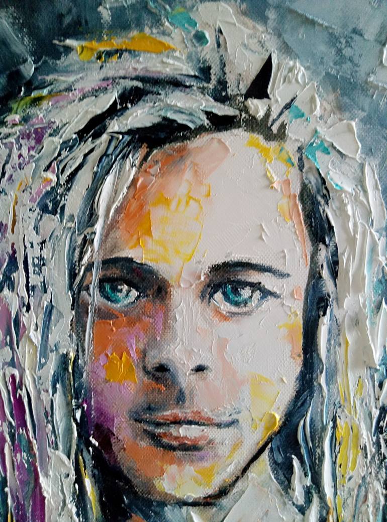 Original Fine Art Portrait Painting by Oleg Ryzhkov