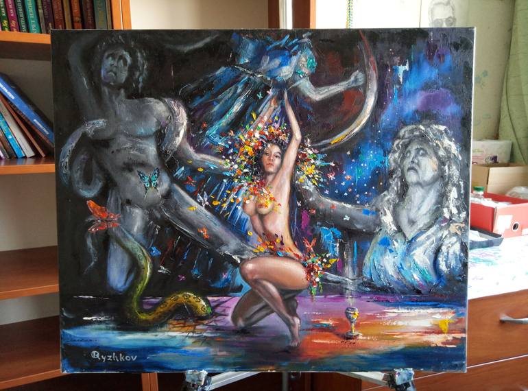 Original Fine Art Nude Painting by Oleg Ryzhkov