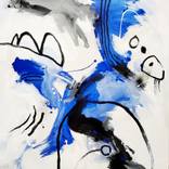 Blue and Black Study No. 4 by Randy Padorr-Black
