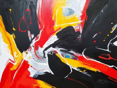 Original Abstract Expressionism Abstract Paintings by Randy Padorr-Black