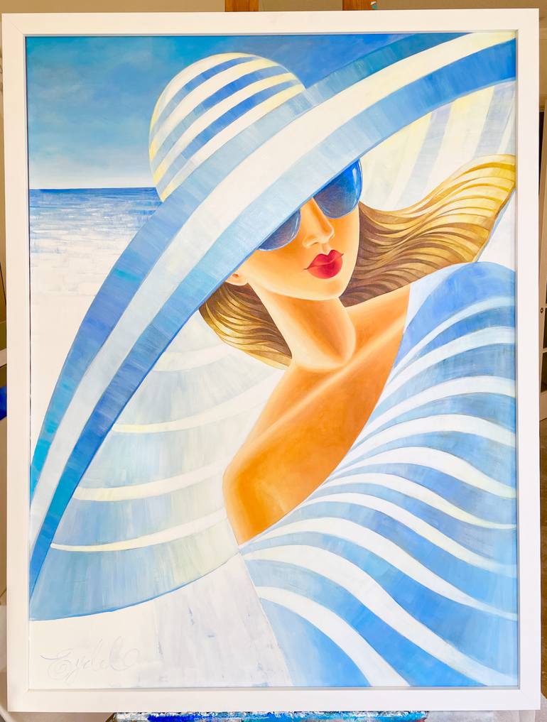 Original Art Deco Fashion Painting by Alina Eydel