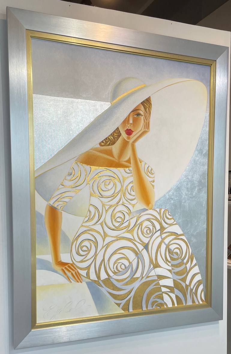 Original Art Deco People Painting by Alina Eydel