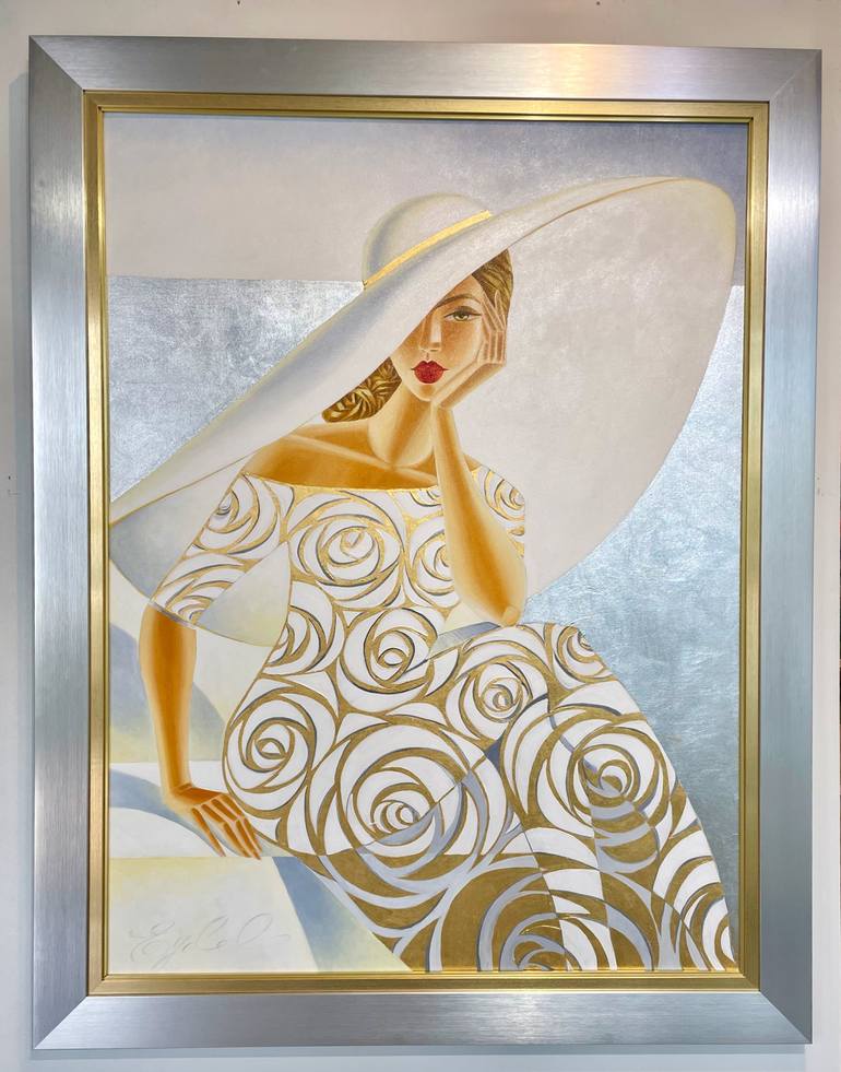 Original Art Deco People Painting by Alina Eydel