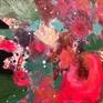 Abstract floral painting close-up