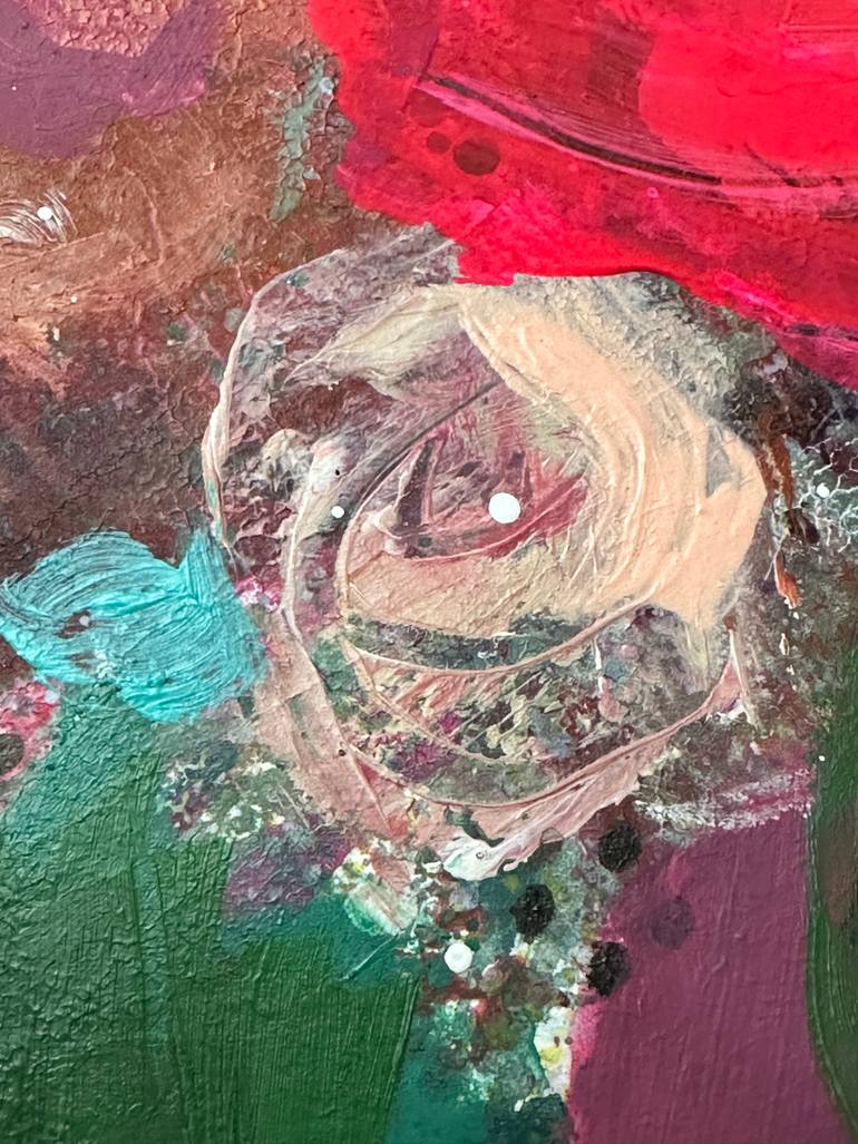 Original Abstract Floral Painting by Lisa Henderson