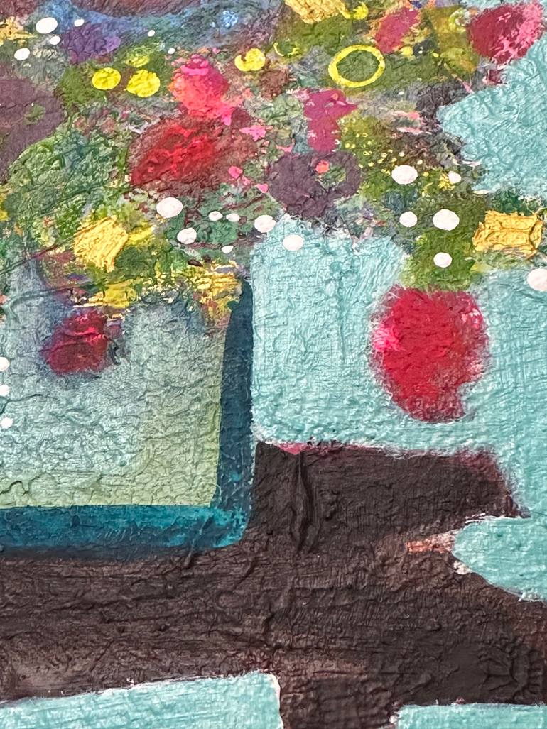 Original Abstract Floral Painting by Lisa Henderson