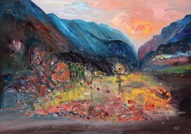Original Landscape Painting by Muhamet Ahmeti Metis
