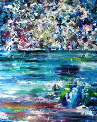 Print of Abstract Expressionism Water Paintings by Elena Den