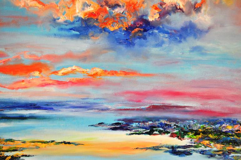 Original Impressionism Landscape Painting by Elena Den