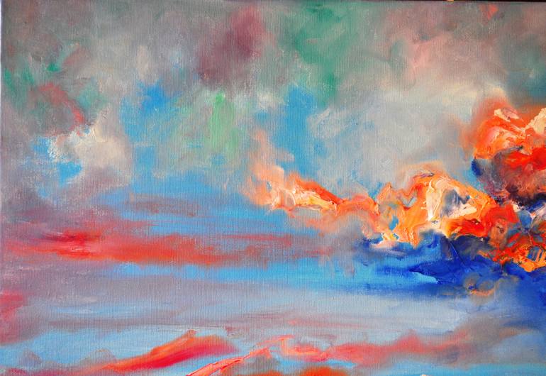 Original Impressionism Landscape Painting by Elena Den