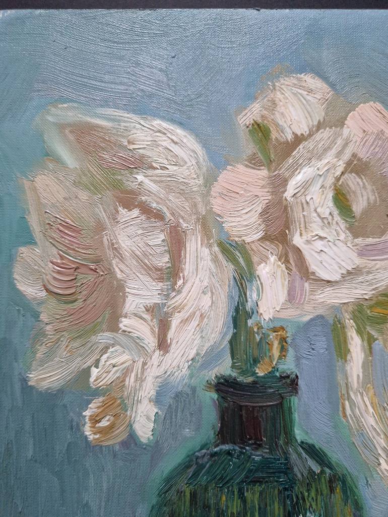 Original Impressionism Floral Painting by Olena Kolotova